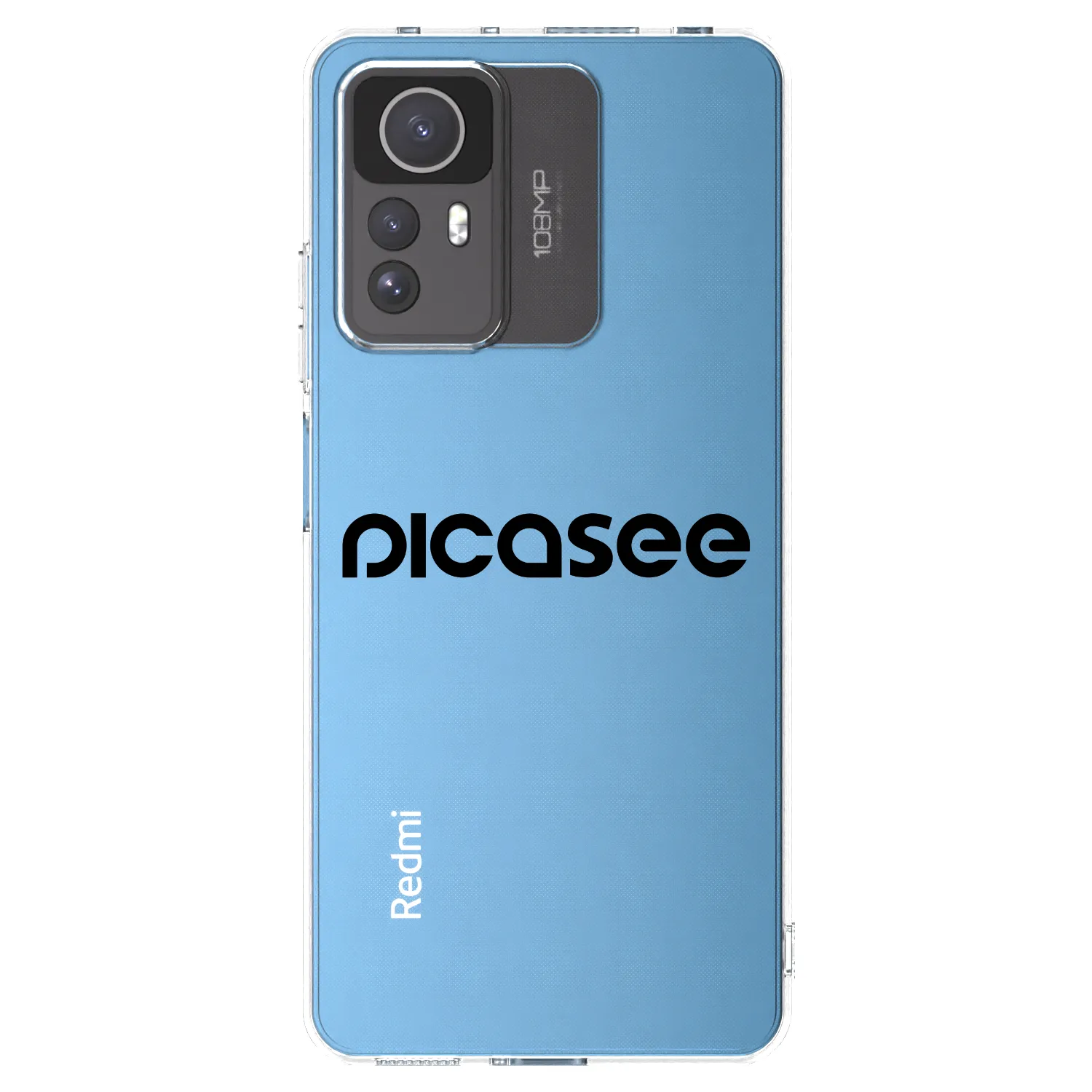 Picasee silikonska prozirna maskica za Xiaomi Redmi Note 12S - Picasee - new logo - black