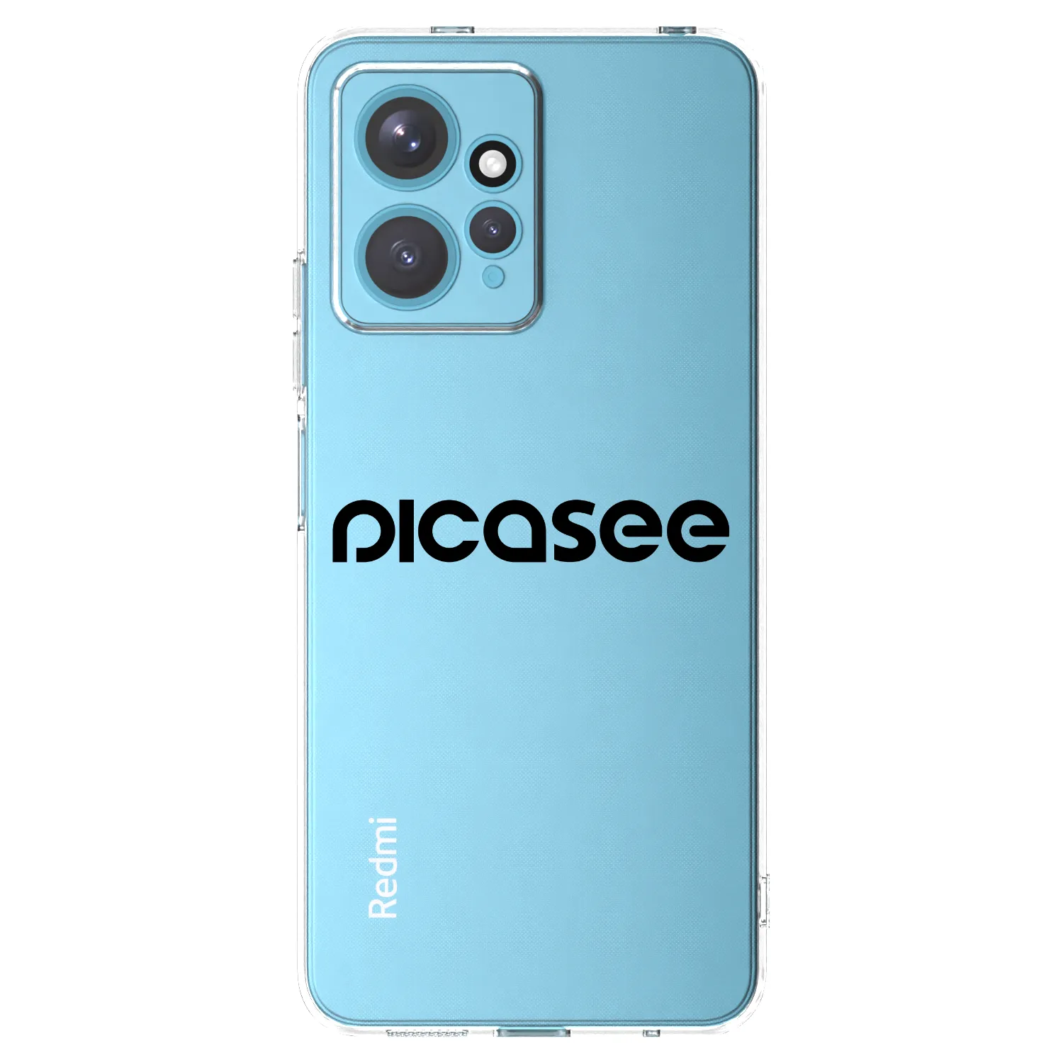 Picasee silikonska prozirna maskica za Xiaomi Redmi Note 12 4G - Picasee - new logo - black