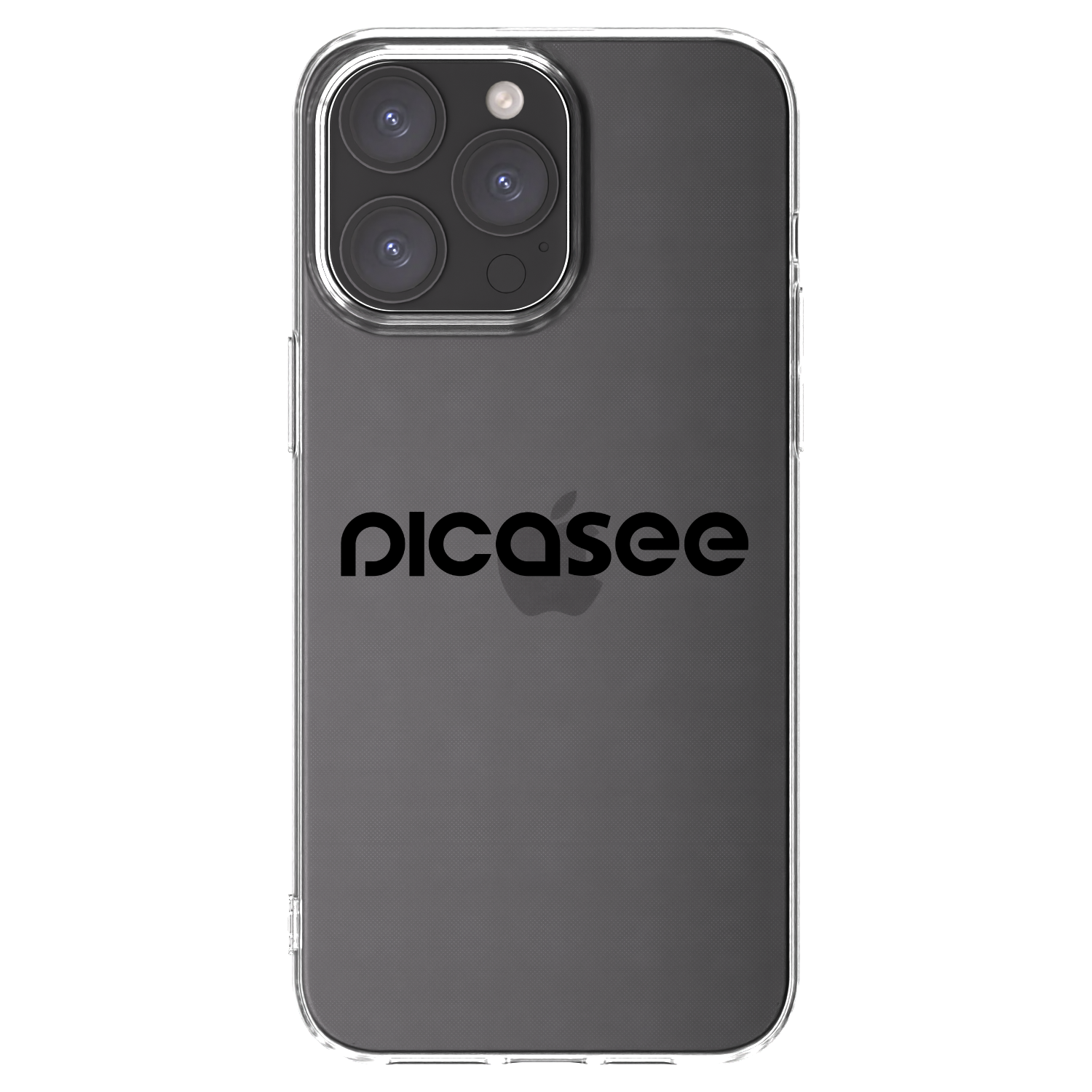 Picasee silikonska prozirna maskica za Apple iPhone 15 Pro Max - Picasee - new logo - black