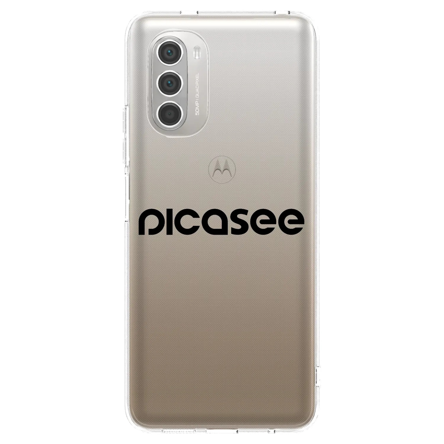 Picasee silikonska prozirna maskica za Motorola Moto G51 - Picasee - new logo - black