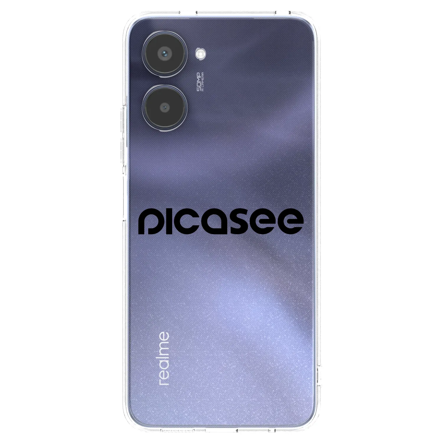 Picasee silikonska prozirna maskica za Realme 10 4G - Picasee - new logo - black