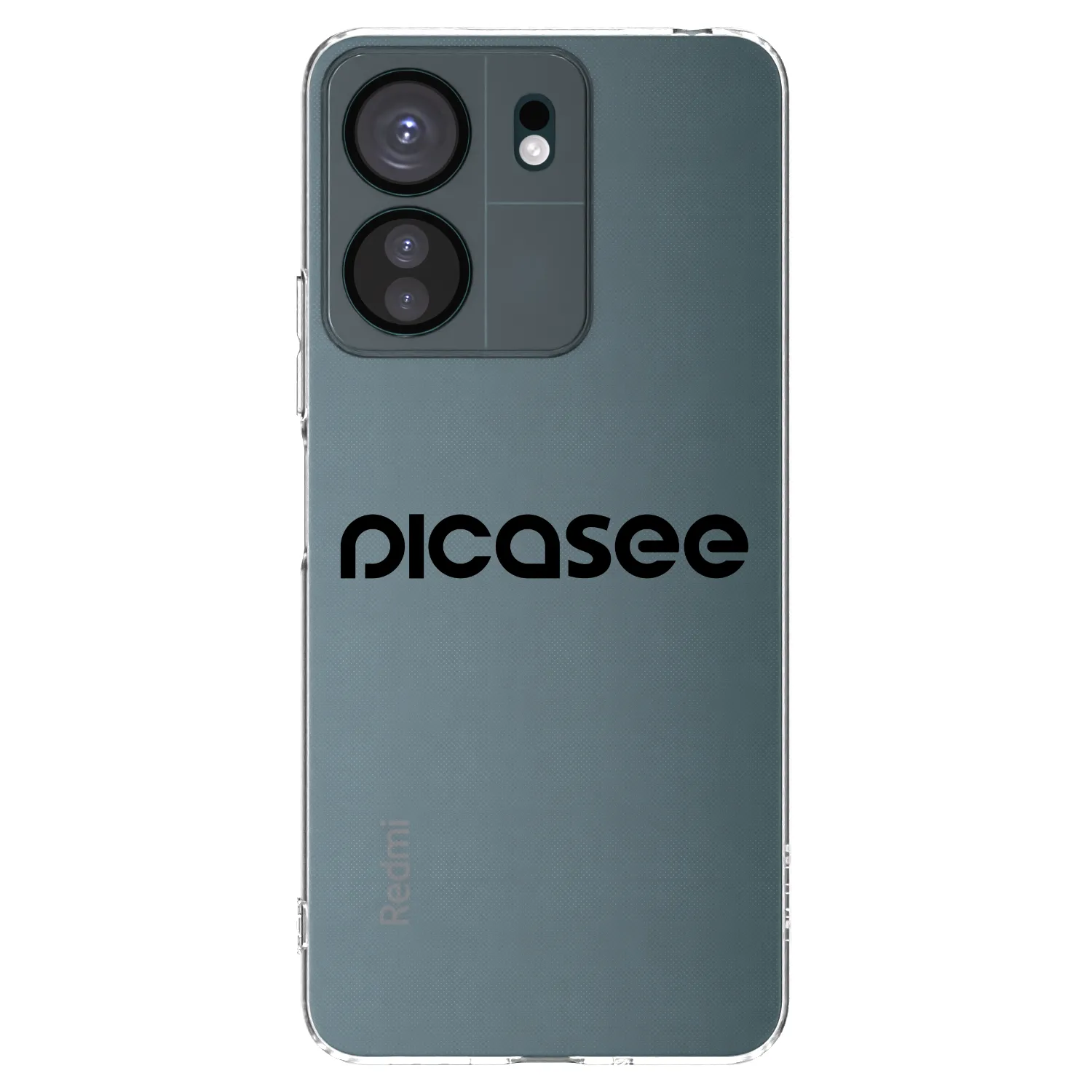 Picasee silikonska prozirna maskica za Xiaomi Redmi 13C 4G - Picasee - new logo - black