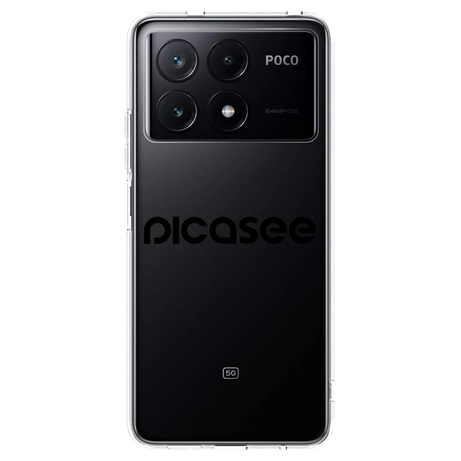 Picasee silikonska prozirna maskica za Xiaomi Poco X6 Pro - Picasee - new logo - black