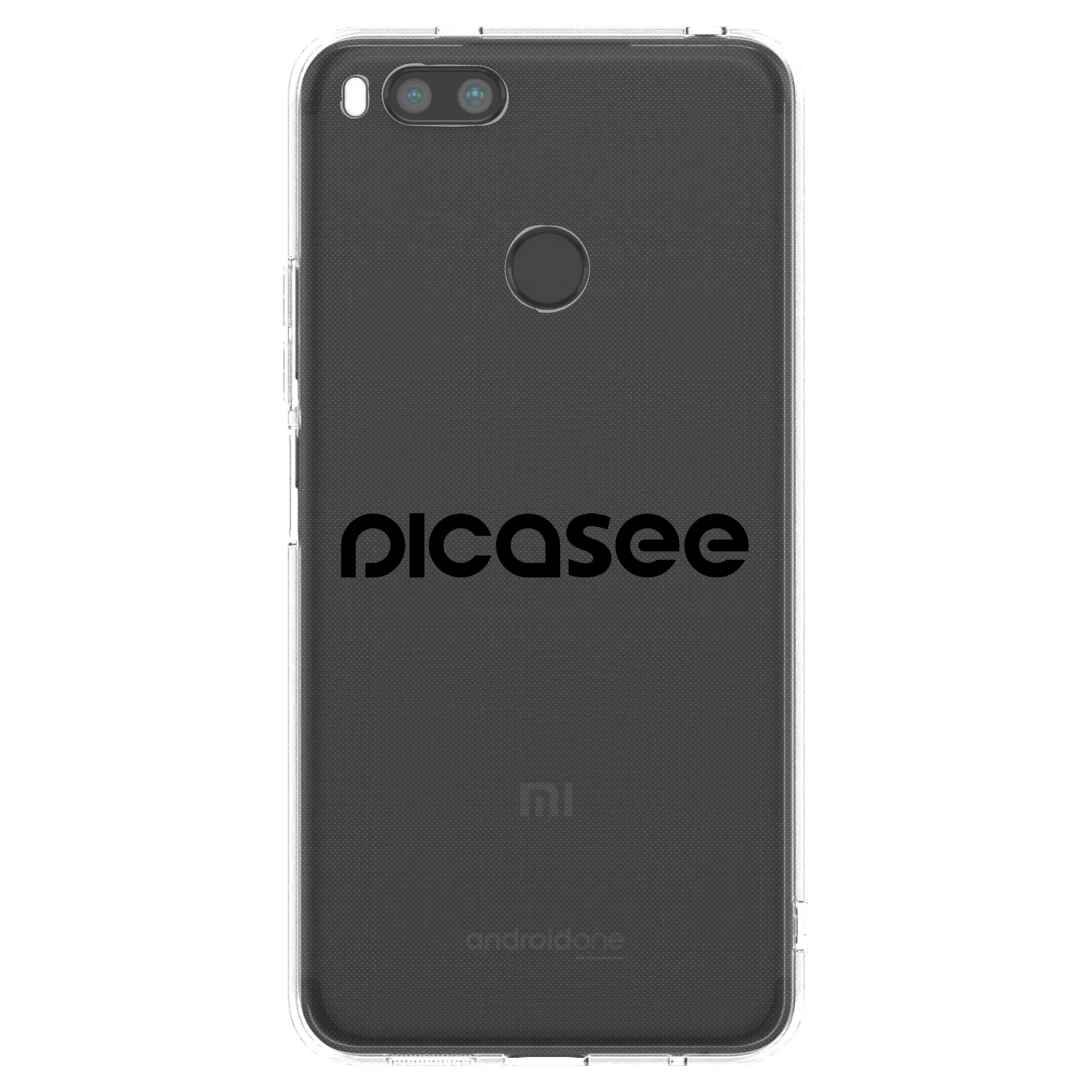 Picasee silikonska prozirna maskica za Xiaomi Mi A1 Global - Picasee - new logo - black
