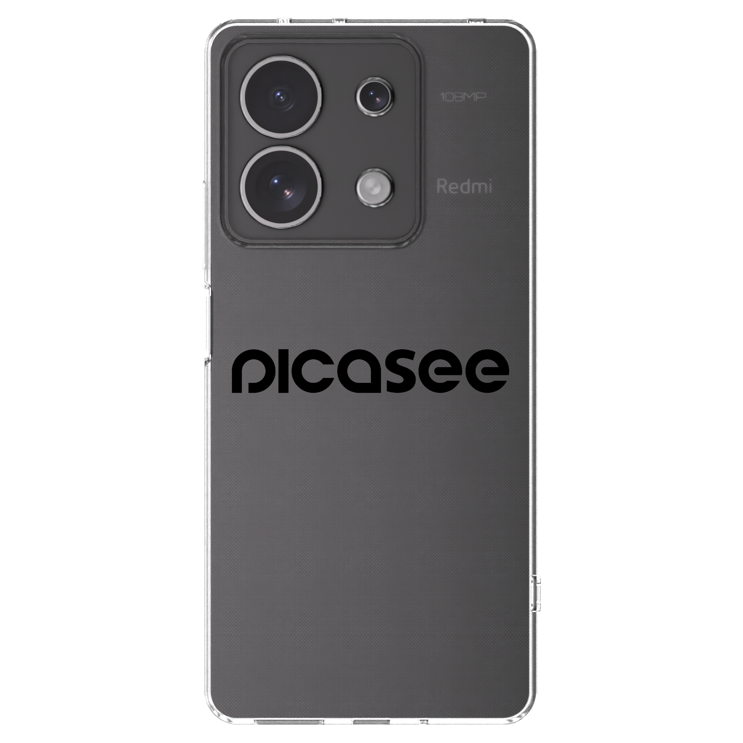 Picasee silikonska prozirna maskica za Xiaomi Redmi Note 13 4G - Picasee - new logo - black