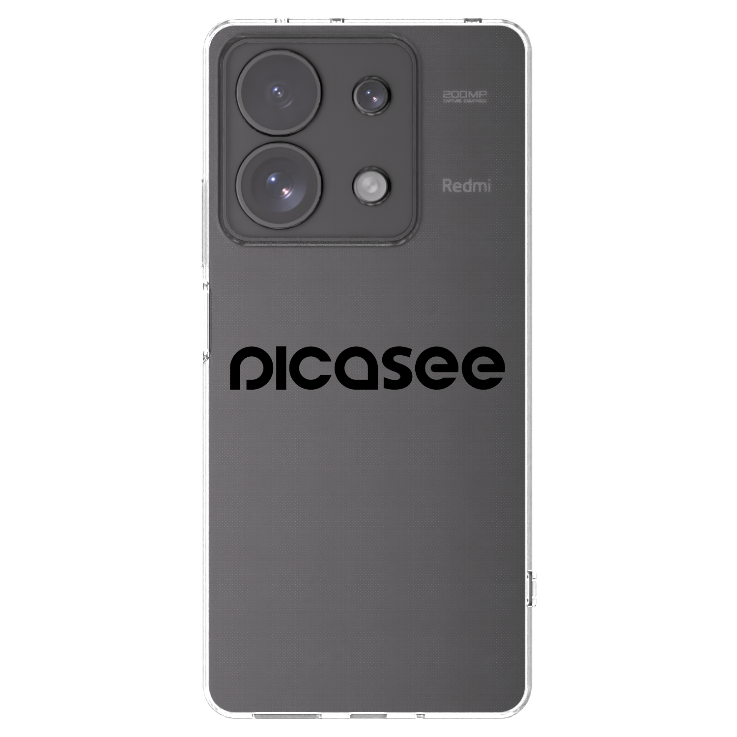 Picasee silikonska prozirna maskica za Xiaomi Redmi Note 13 Pro 4G - Picasee - new logo - black