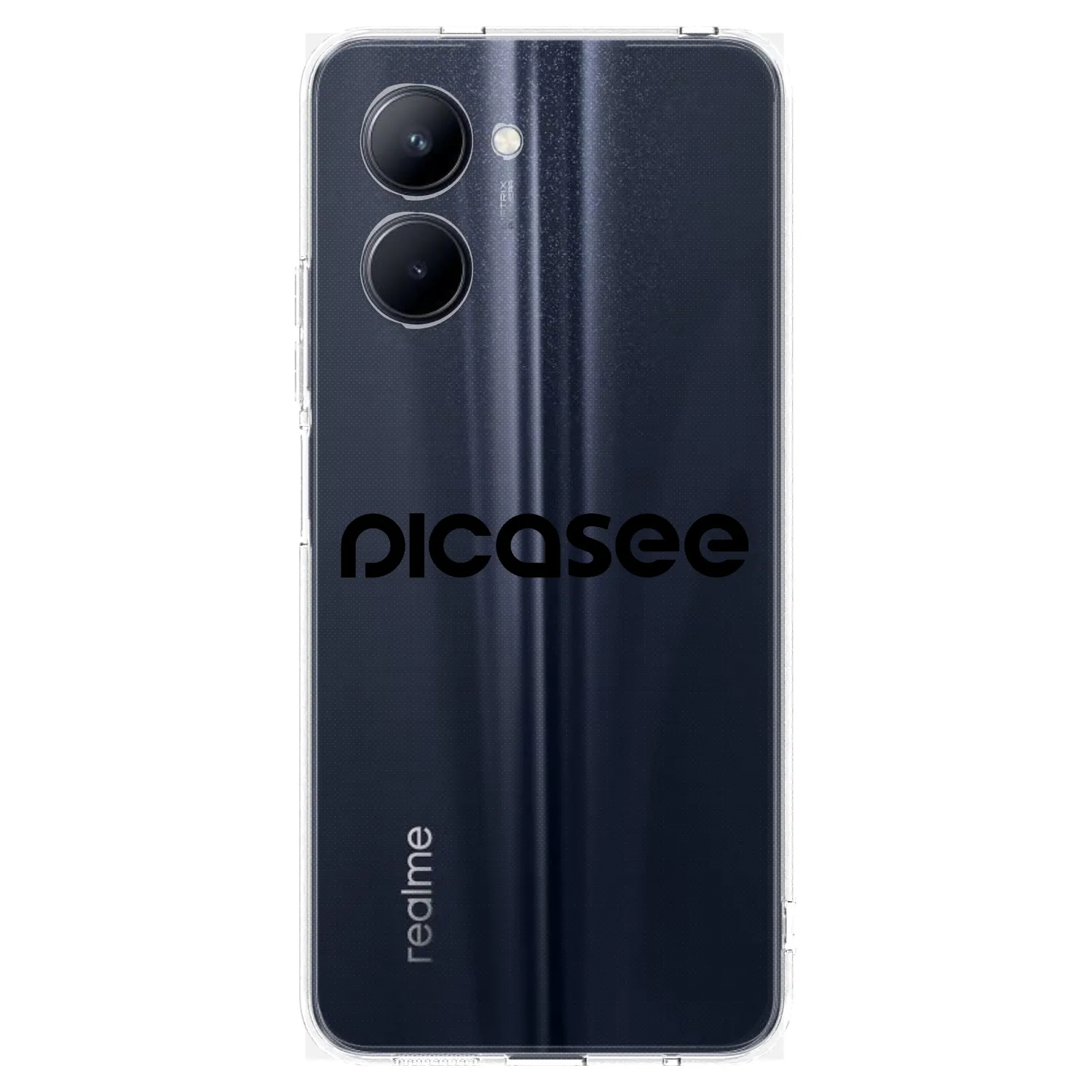 Picasee silikonska prozirna maskica za Realme C33 (2023) - Picasee - new logo - black