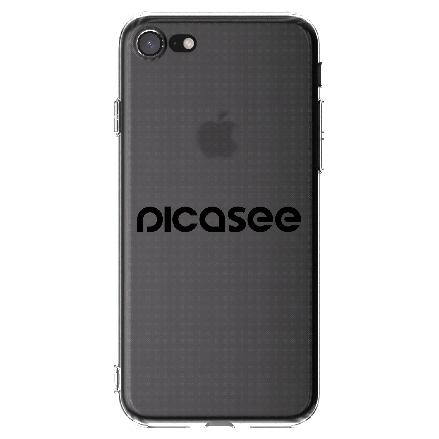 Picasee silikonska prozirna maskica za Apple iPhone 7 - Picasee - new logo - black