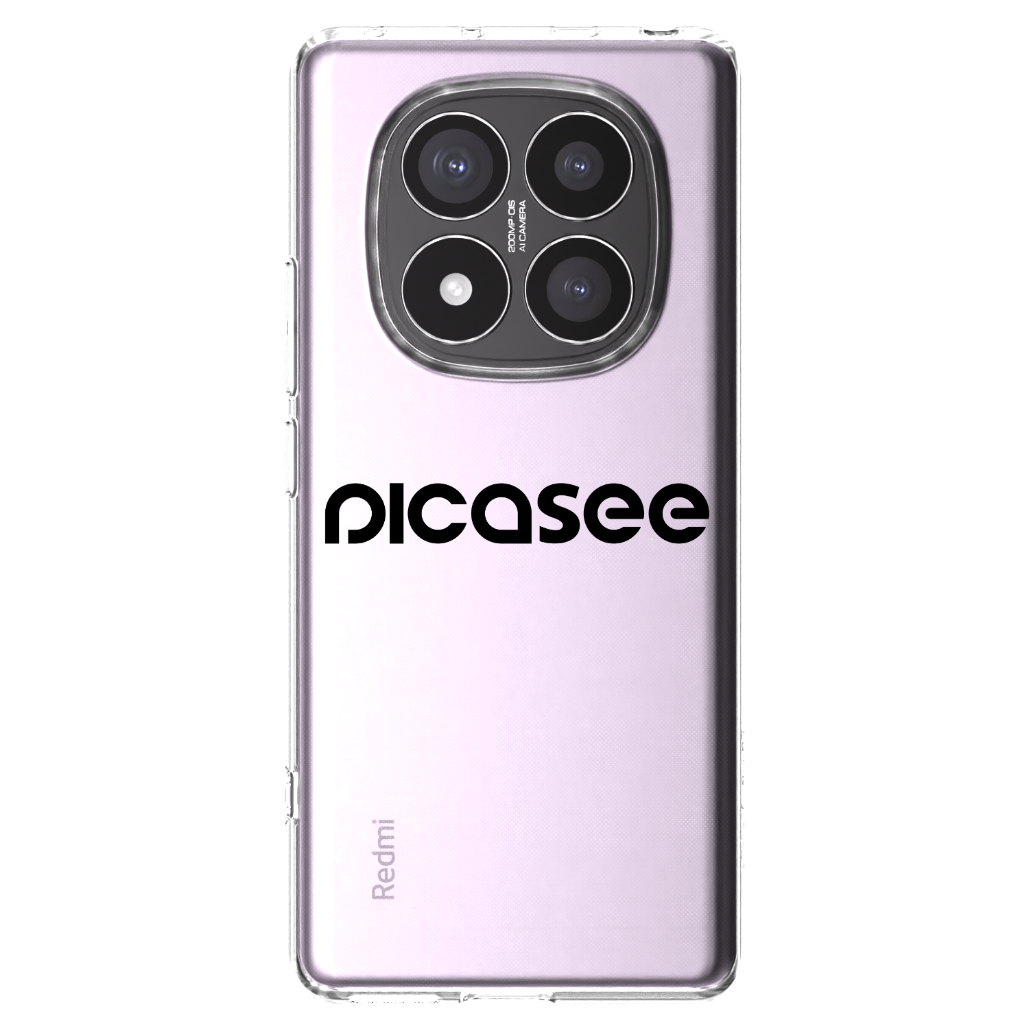 Picasee silikonska prozirna maskica za Xiaomi Redmi Note 14 Pro+ 5G - Picasee - new logo - black