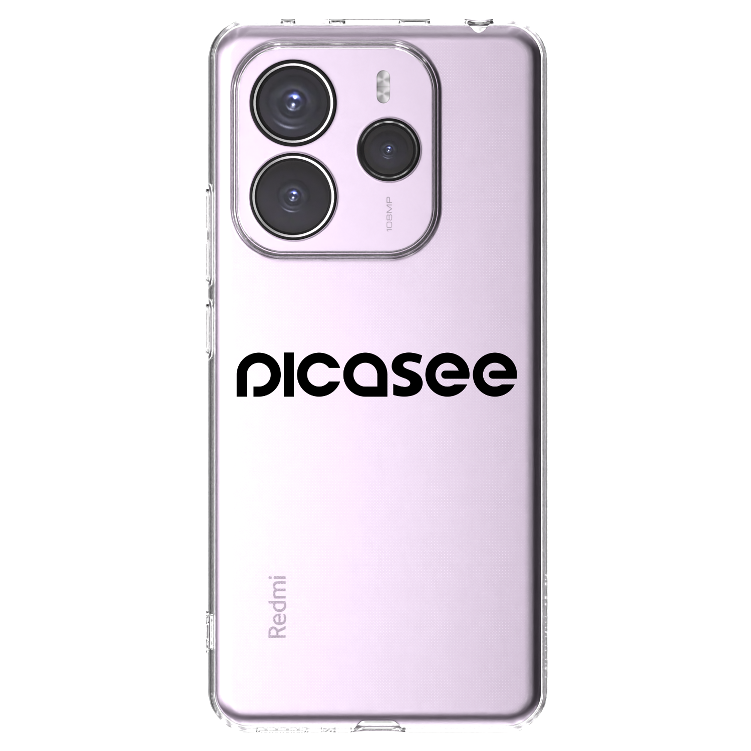 Picasee silikonska prozirna maskica za Xiaomi Redmi Note 14 5G - Picasee - new logo - black