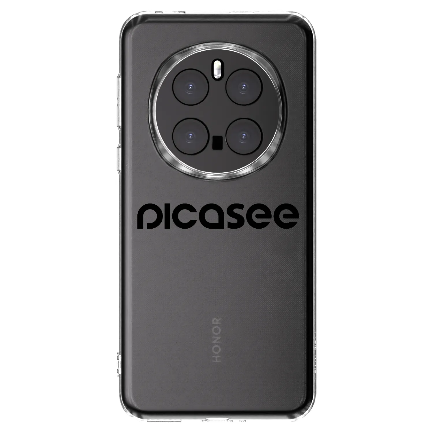 Picasee silikonska prozirna maskica za Honor Magic7 Pro 5G - Picasee - new logo - black