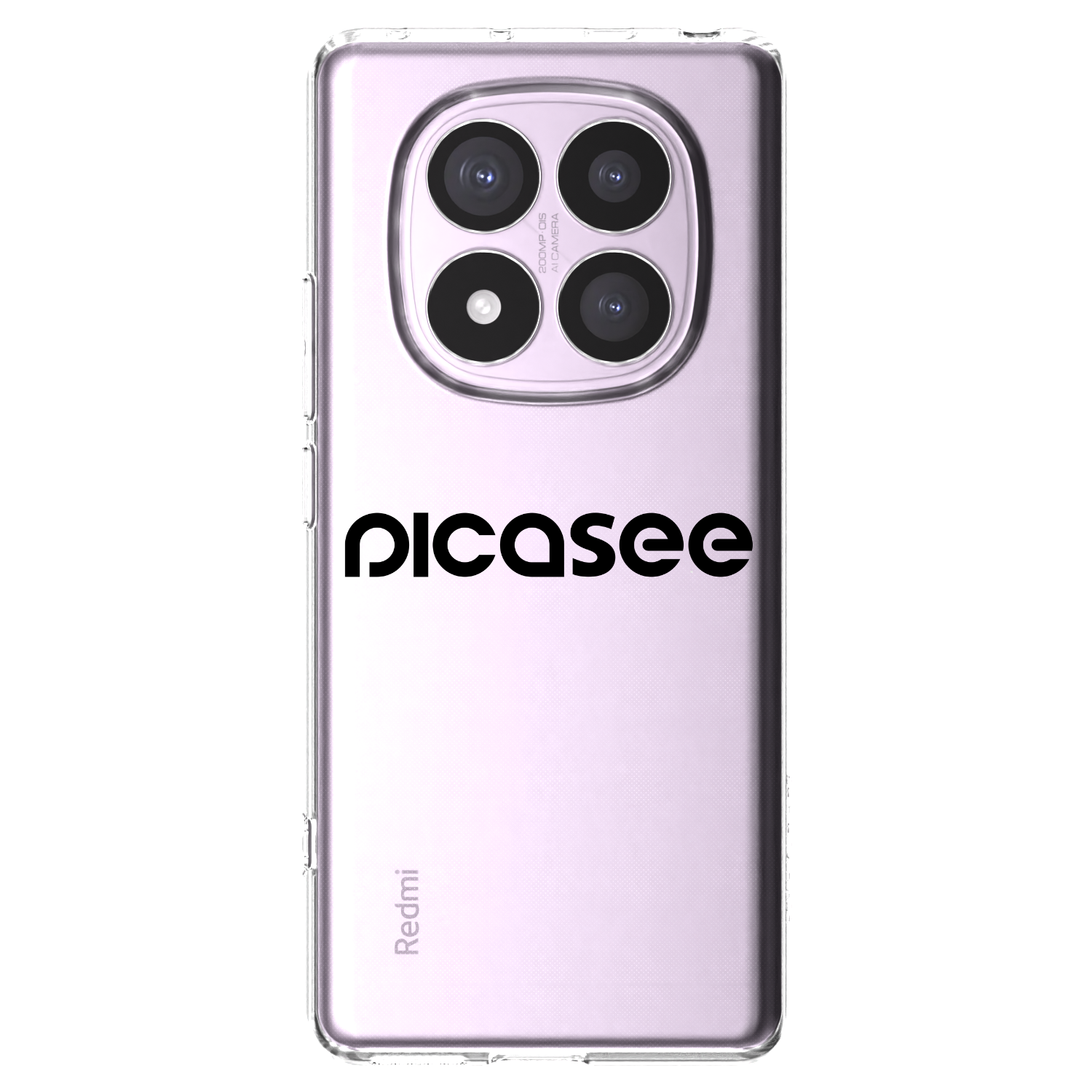 Picasee silikonska prozirna maskica za Xiaomi Redmi Note 14 Pro 4G - Picasee - new logo - black