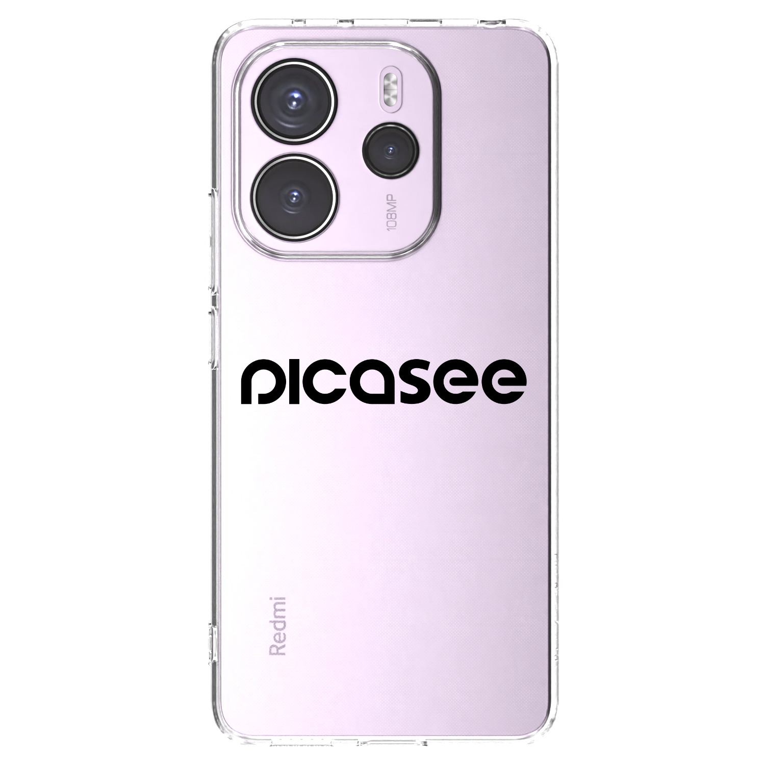 Picasee silikonska prozirna maskica za Xiaomi Redmi Note 14 4G - Picasee - new logo - black