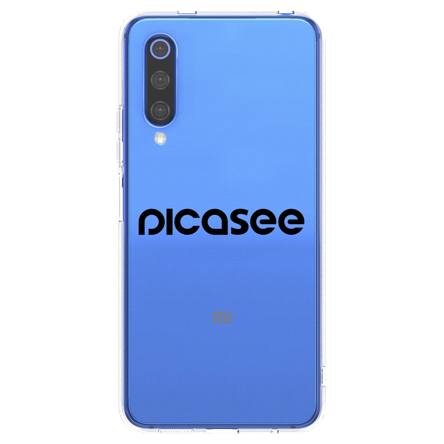Picasee silikonska prozirna maskica za Xiaomi Mi 9 SE - Picasee - new logo - black