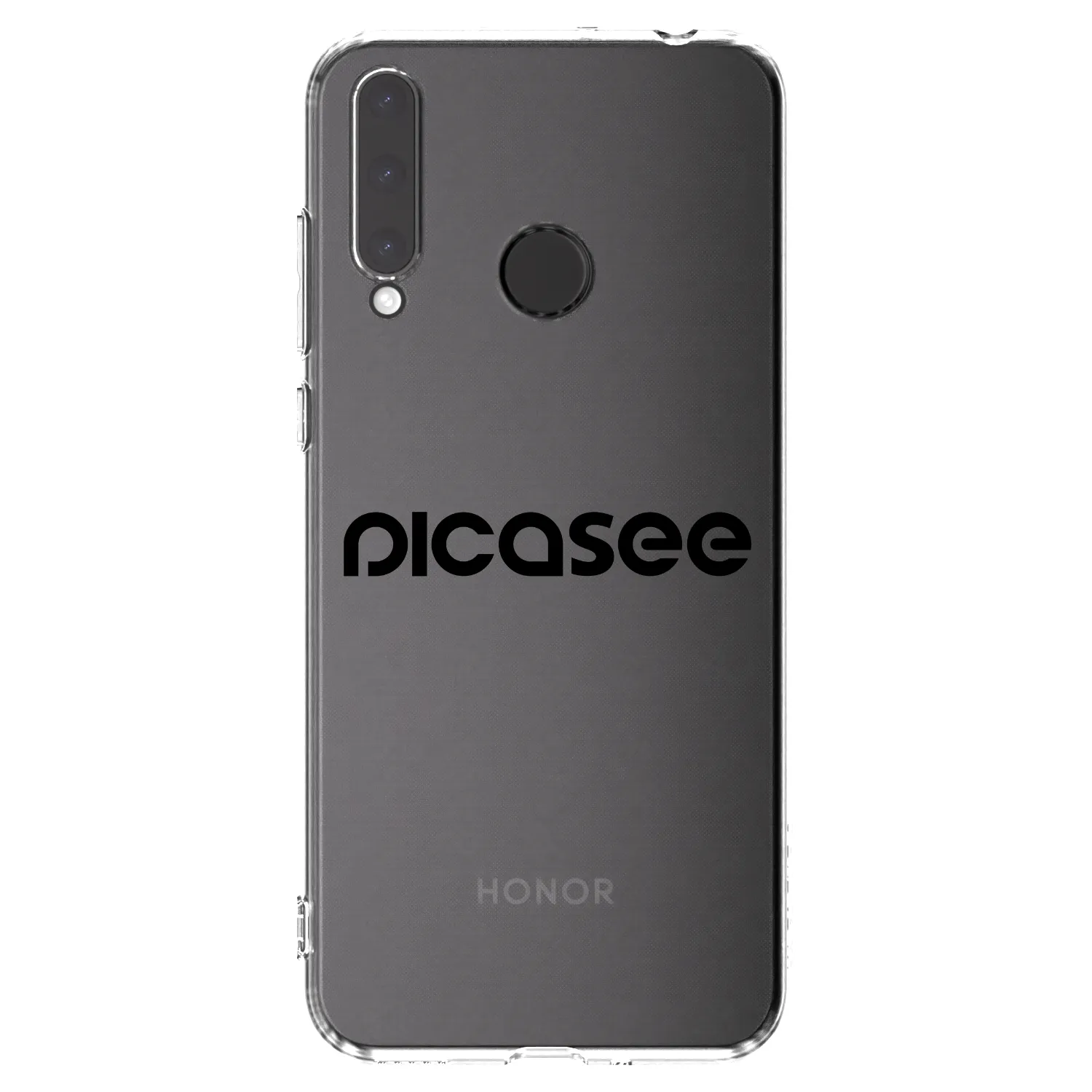 Picasee silikonska prozirna maskica za Honor 20 Lite - Picasee - new logo - black