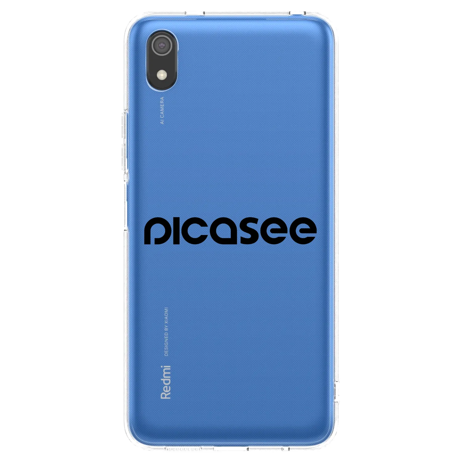 Picasee silikonska prozirna maskica za Xiaomi Redmi 7A - Picasee - new logo - black