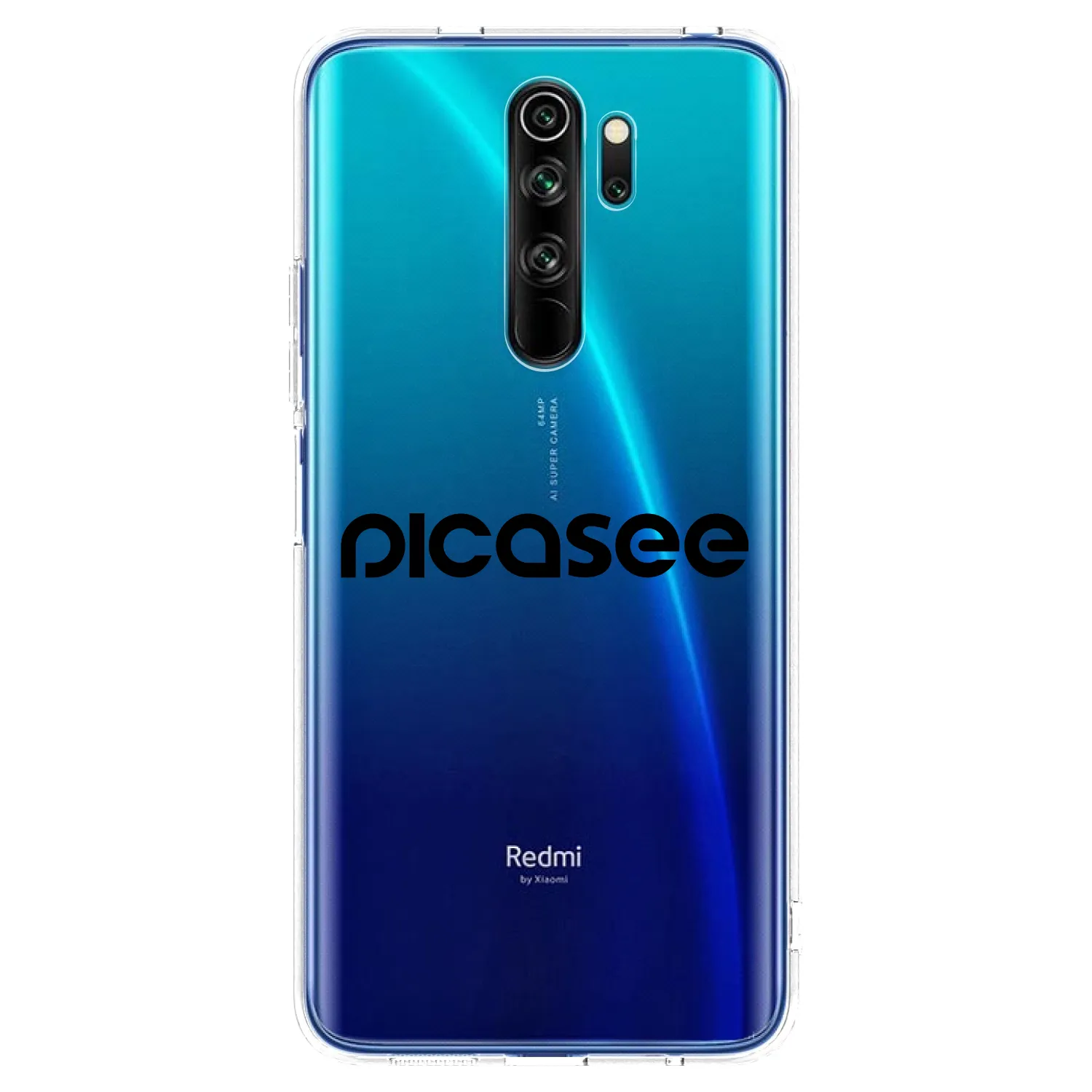 Picasee silikonska prozirna maskica za Xiaomi Redmi Note 8 Pro - Picasee - new logo - black