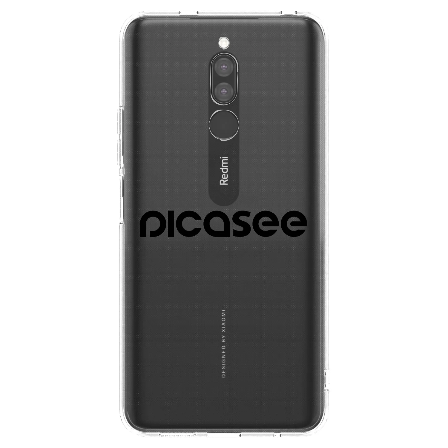 Picasee silikonska prozirna maskica za Xiaomi Redmi 8 - Picasee - new logo - black