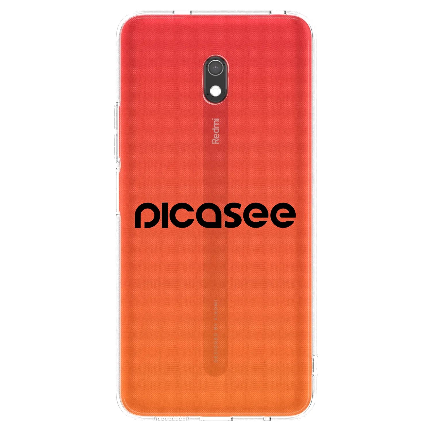 Picasee silikonska prozirna maskica za Xiaomi Redmi 8A - Picasee - new logo - black