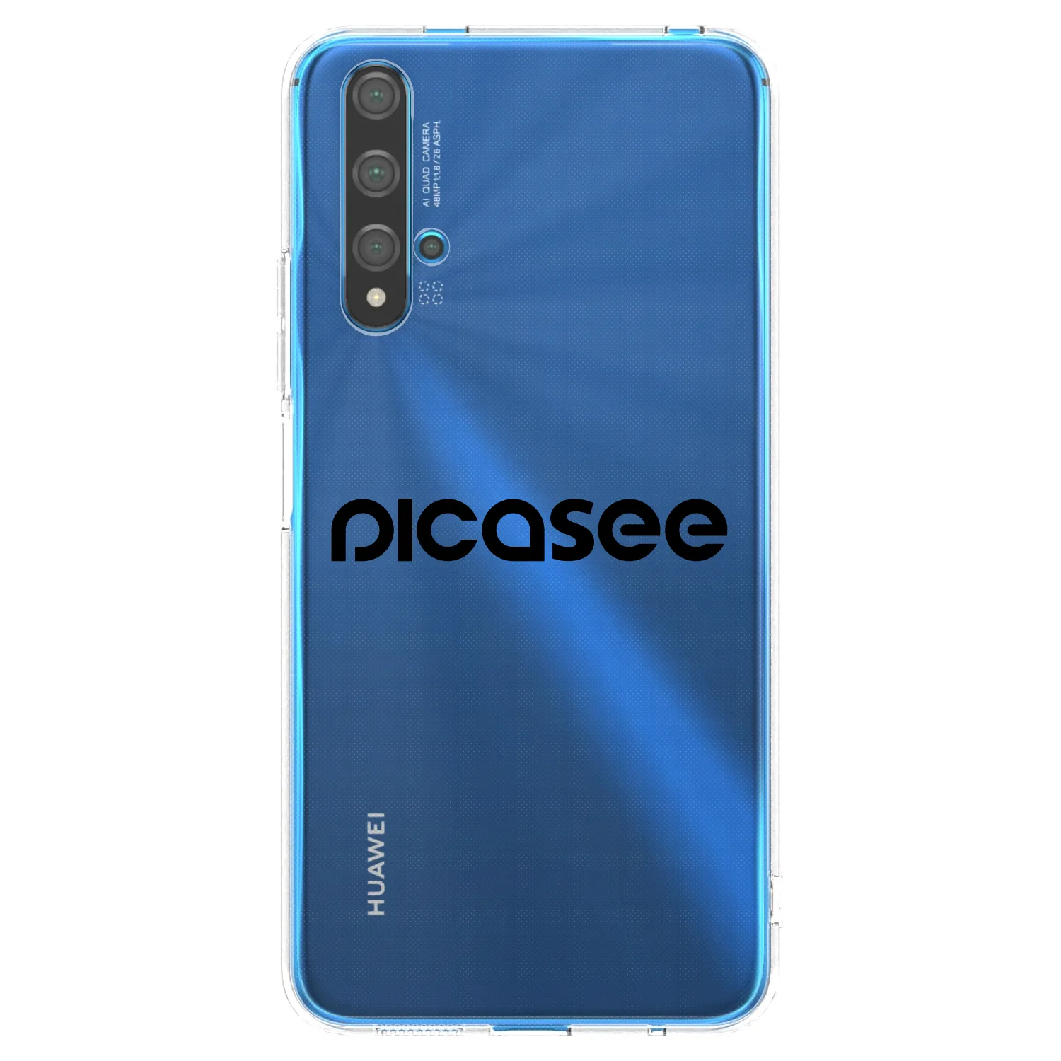 Picasee silikonska prozirna maskica za Huawei Nova 5T - Picasee - new logo - black