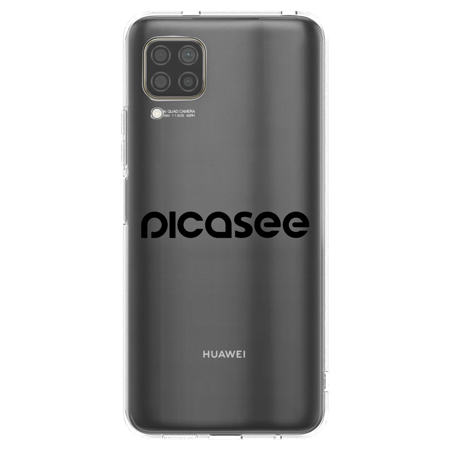 Picasee silikonska prozirna maskica za Huawei P40 Lite - Picasee - new logo - black