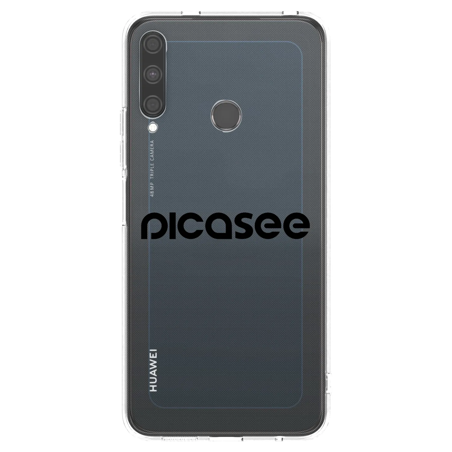 Picasee silikonska prozirna maskica za Huawei P40 Lite E - Picasee - new logo - black