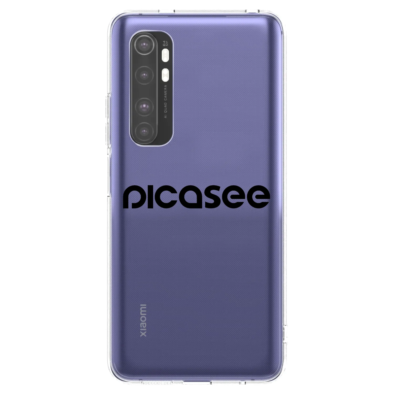 Picasee silikonska prozirna maskica za Xiaomi Mi Note 10 Lite - Picasee - new logo - black