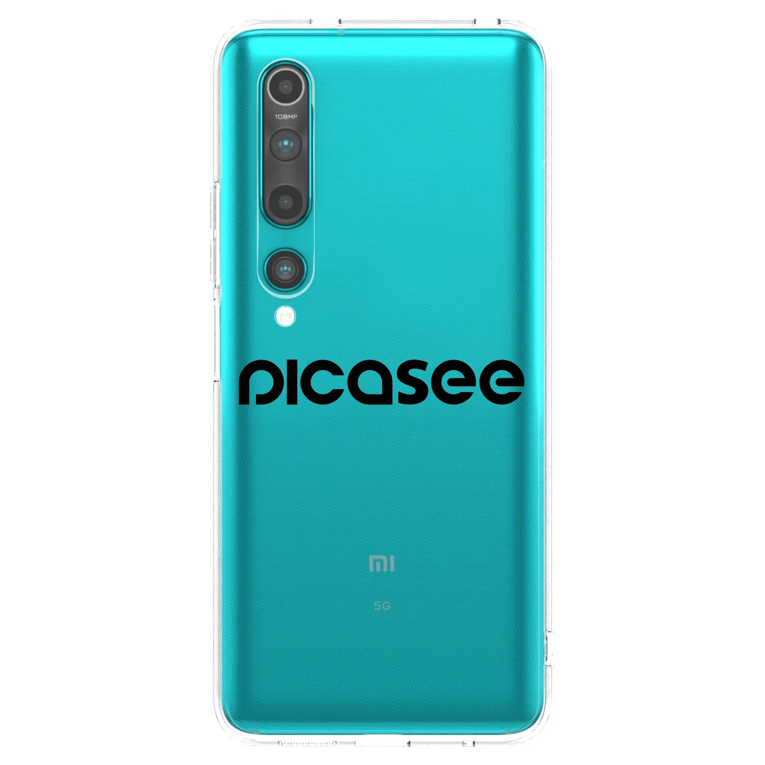 Picasee silikonska prozirna maskica za Xiaomi Mi 10 - Picasee - new logo - black