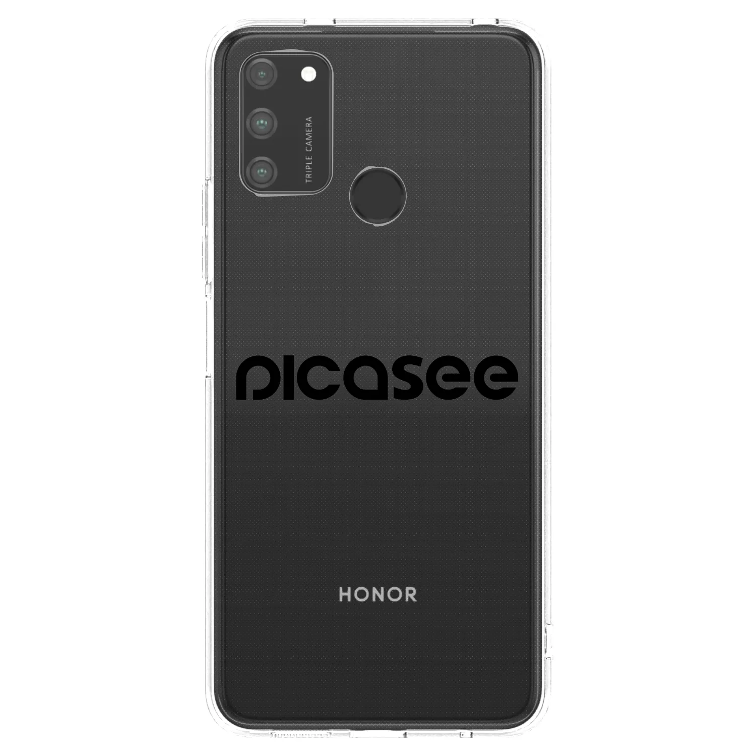 Picasee silikonska prozirna maskica za Honor 9A - Picasee - new logo - black