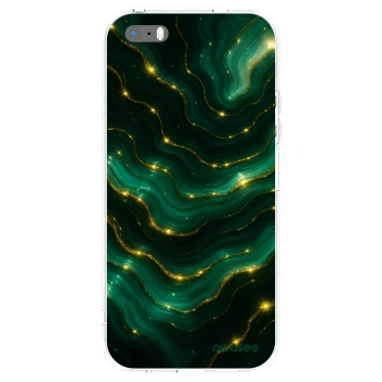 Picasee silikonska prozirna maskica za Apple iPhone 5/5S/SE - Emerald