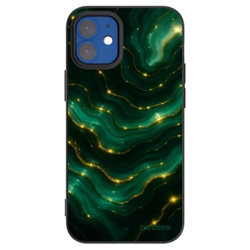 Picasee crna silikonska maskica za Apple iPhone 12 mini - Emerald