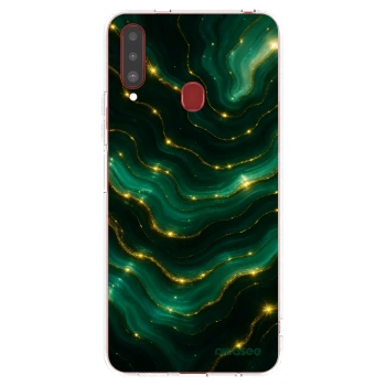 Picasee silikonska prozirna maskica za Samsung Galaxy A20s - Emerald