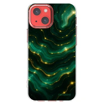 Picasee silikonska prozirna maskica za Apple iPhone 13 mini - Emerald