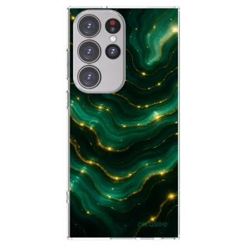 Picasee silikonska prozirna maskica za Samsung Galaxy S23 Ultra 5G - Emerald