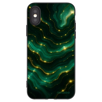 Picasee crna silikonska maskica za Apple iPhone X/XS - Emerald