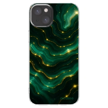 Picasee silikonska prozirna maskica za Apple iPhone 15 Plus - Emerald