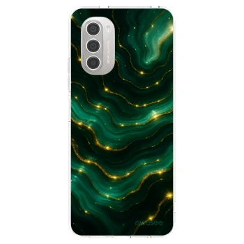Picasee silikonska prozirna maskica za Motorola Moto G51 - Emerald