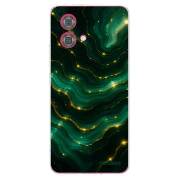 Picasee silikonska prozirna maskica za Motorola Moto G84 5G - Emerald