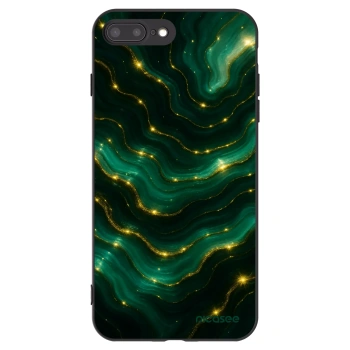 Picasee crna silikonska maskica za Apple iPhone 8 Plus - Emerald