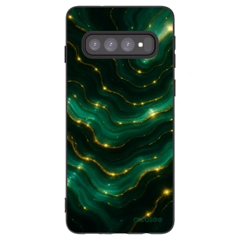 Picasee crna silikonska maskica za Samsung Galaxy S10 G973 - Emerald