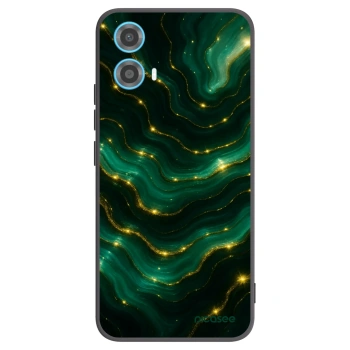 Picasee crna silikonska maskica za Motorola Moto G34 5G - Emerald