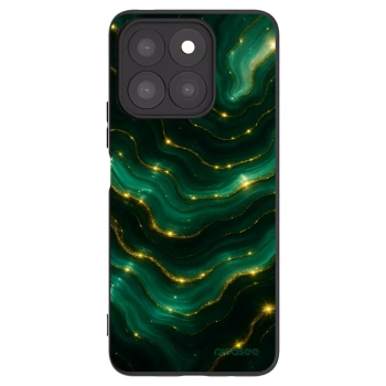 Picasee crna silikonska maskica za Honor X8c - Emerald
