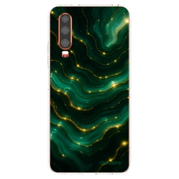 Picasee silikonska prozirna maskica za Huawei P30 - Emerald