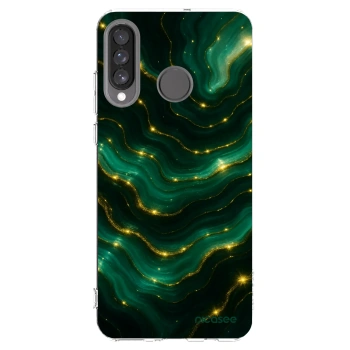 Picasee silikonska prozirna maskica za Huawei P30 Lite - Emerald
