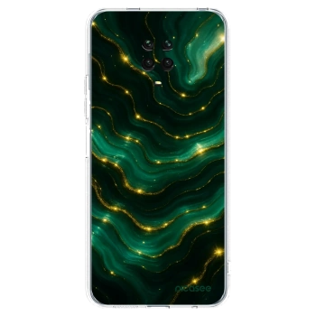 Picasee silikonska prozirna maskica za Xiaomi Redmi Note 9 Pro - Emerald