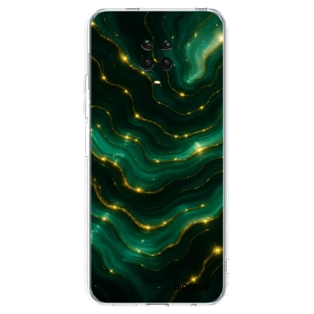 Picasee silikonska prozirna maskica za Xiaomi Redmi Note 9S - Emerald