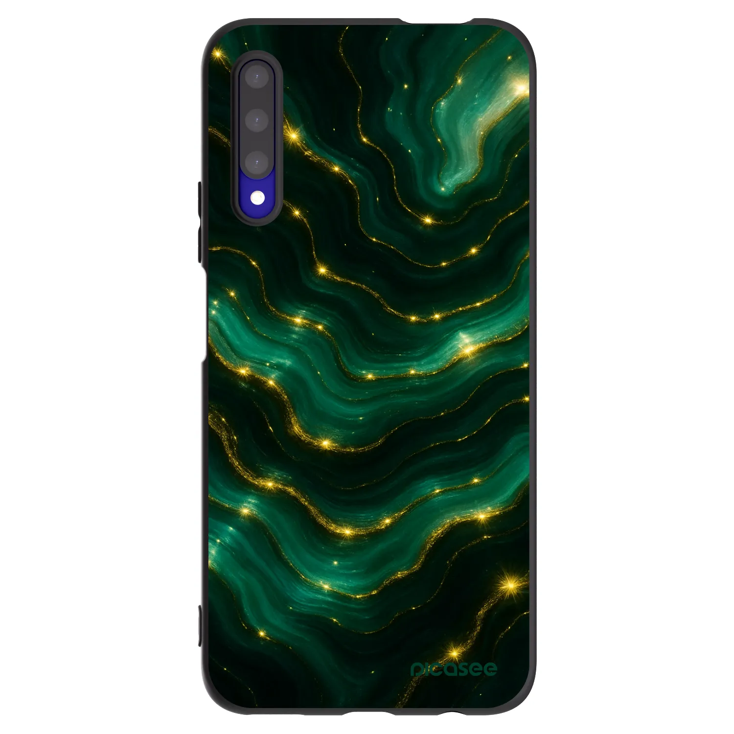 Picasee crna silikonska maskica za Honor 9X Pro - Emerald