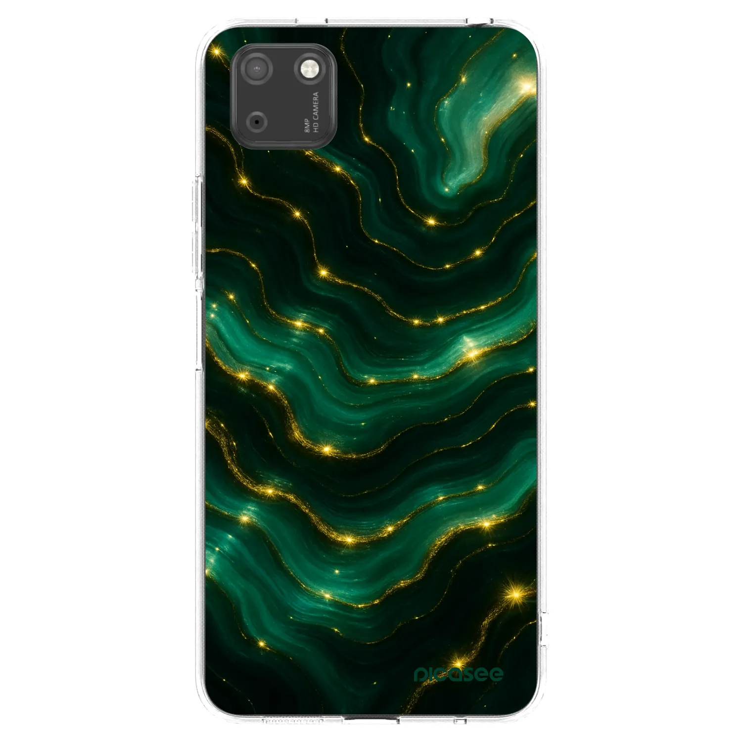 Picasee silikonska prozirna maskica za Huawei Y5P - Emerald