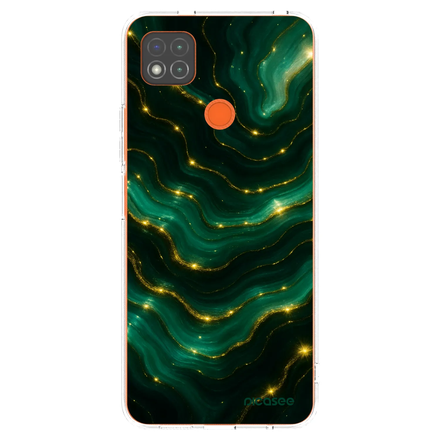 Picasee silikonska prozirna maskica za Xiaomi Redmi 9C - Emerald