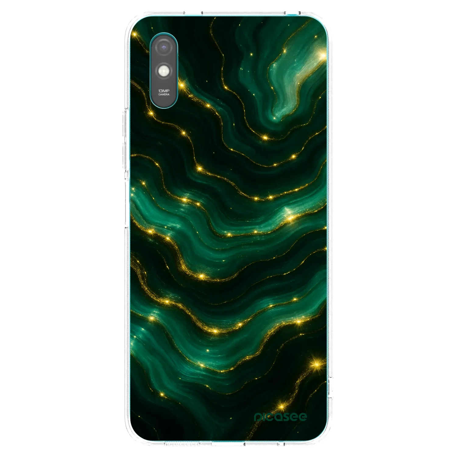 Picasee silikonska prozirna maskica za Xiaomi Redmi 9A - Emerald